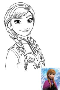 anna frozen da colorare anna frozen da colorare