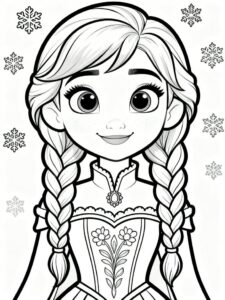 anna frozen da colorare anna frozen da colorare