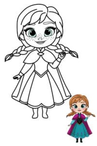 anna frozen da colorare anna frozen da colorare