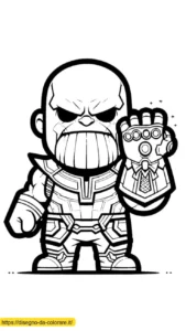 avengers da colorare per bambini avengers da colorare per bambini : disegno di thanos