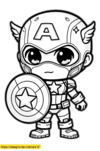 avengers da colorare per bambini : disegno di captain america avengers da colorare per bambini : disegno di captain america