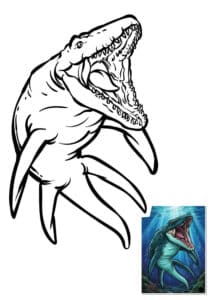 dinosauri marini da colorare dinosauri marini da colorare