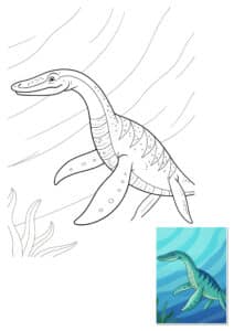 dinosauro marino da colorare dinosauro marino da colorare