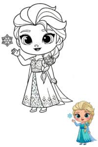 elsa da colorare