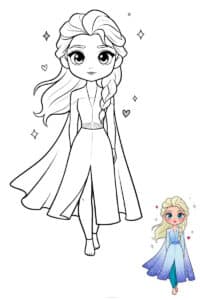 elsa frozen da colorare elsa frozen da colorare