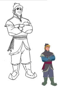kristoff frozen da colorare